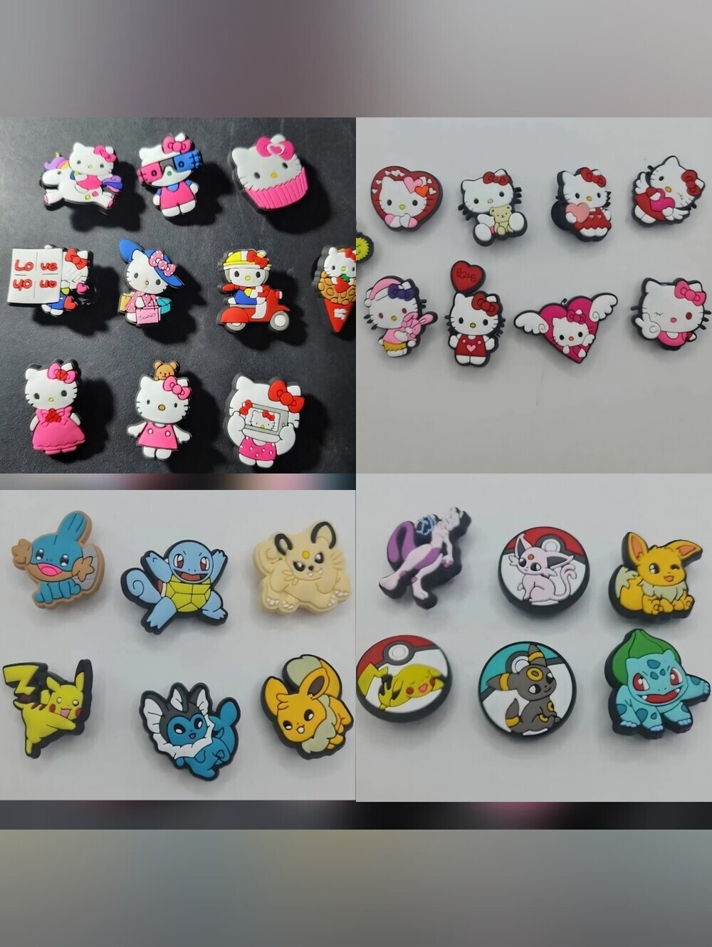 Pokemon Hello Kitty Shoe Charms for Crocs